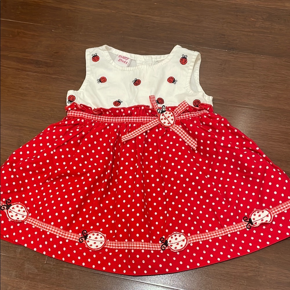❌Youngland Red and White Ladybug Dress